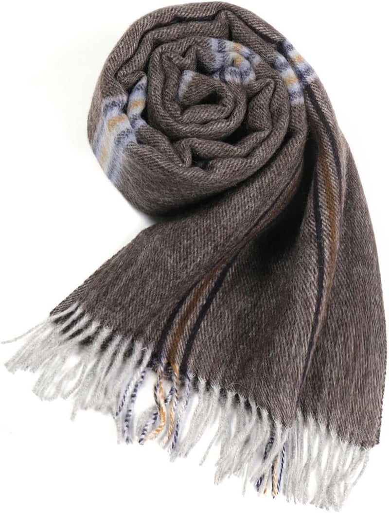 SKNSOFT Winter Wool Plaid Scarf for Men,Women Fashion Tartan Wrap Checkered Scarves - Image 4